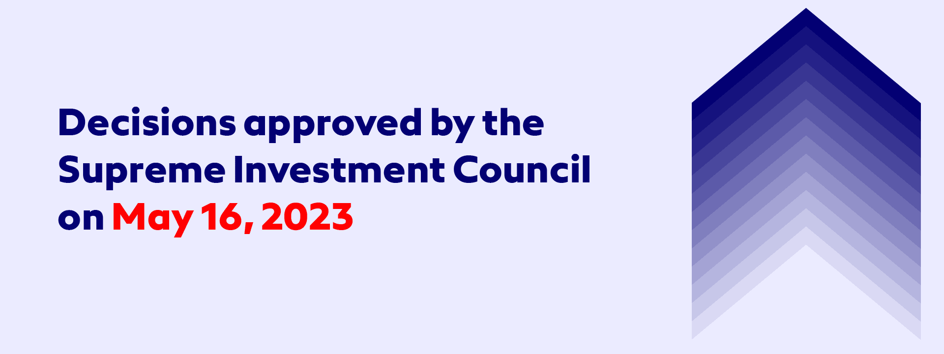 Decisions approved by the Supreme Investment Council on May 16, 2023