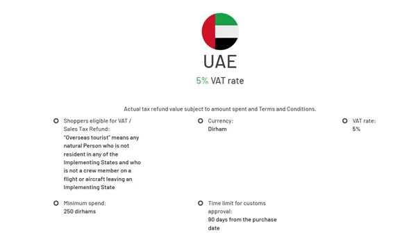 VAT refund in UAE